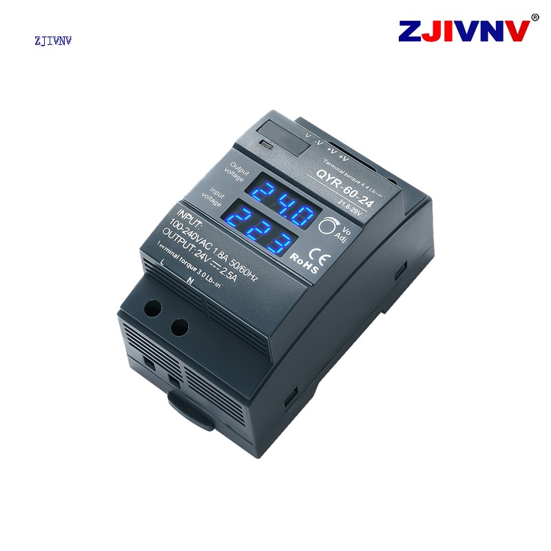 thumbnail image 2 of Mean Well MDR-60-12 DIN Rail Power Supply - 12VDC 5A 60W, Universal Input, Industrial Use With Protections 2 of 12